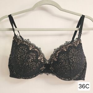 Victoria's Secret | Black Lace Push Up Bra